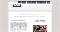 Desktop Screenshot of focusacademyhouston.org